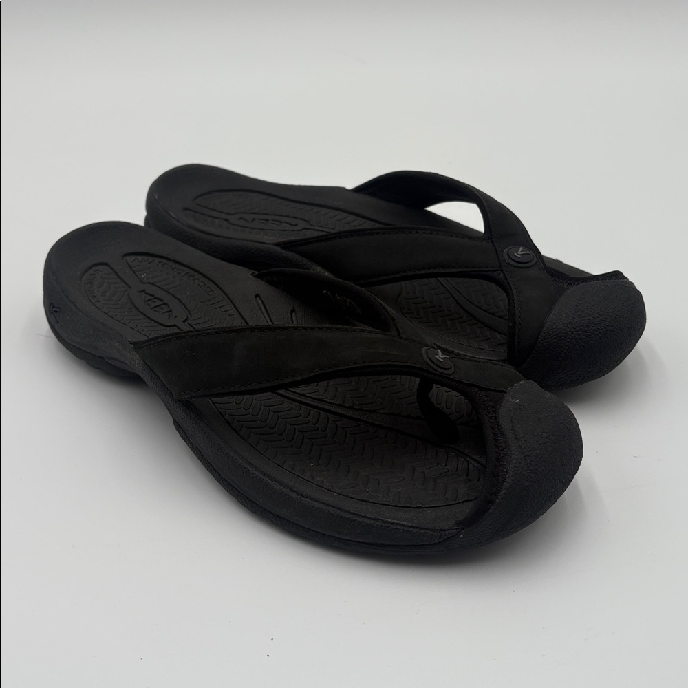 KEEN Waimea Flip Flop Sandals Black Comfort Thong Women’s Size 7 - Picture 2 of 11